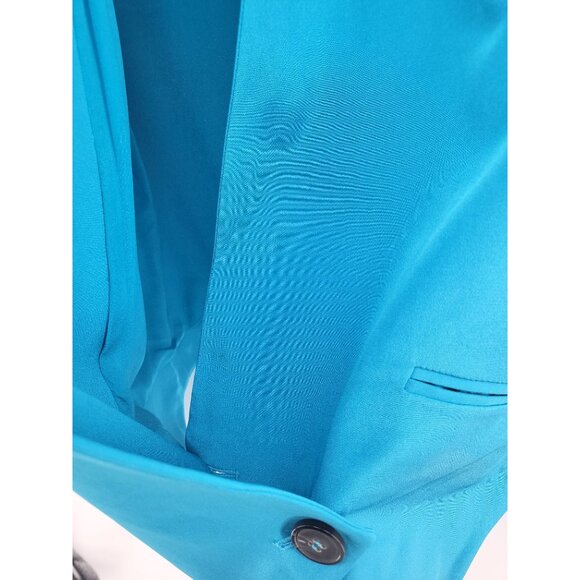 Rebecca Minkoff Turquoise 100% Silk Becky Jacket Medium New w/ Flaw $328 Retail - Picture 4 of 9